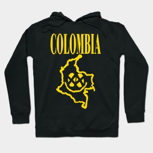 Colombia Grunge Smiling Face Hoodie